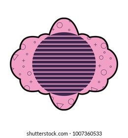 Frame with memphis style design