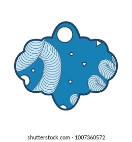 Frame with memphis style design