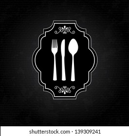 frame  menu over  black background vector illustration