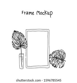 Frame mock-up design of vector 