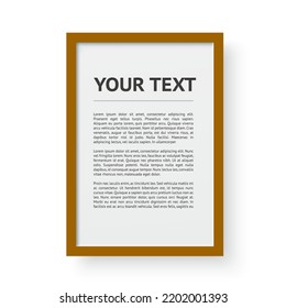 Frame mockup portrait picture for a4