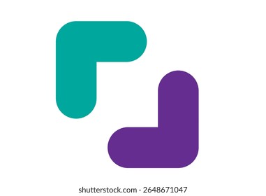 Frame Modern abstract with Green and Violet Rounded Neon Colors. Editable Clip Art.