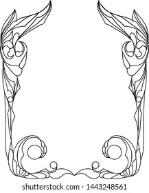 Frame in modern style, with different round and triangular elements. Invitations, advertising or other design and place for text.