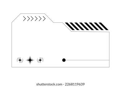 Frame of modern technology interface for copy space template