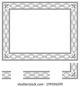 Frame and modular elements to create others at any size