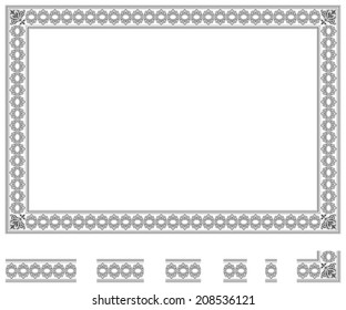Frame and modular elements to create others at any size