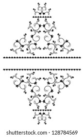 Frame with monograms for design and decorate.