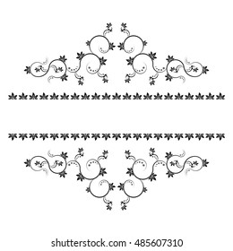 Frame with monograms for design and decorate. Vector Illustration.