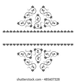 Frame with monograms for design and decorate. Vector Illustration.