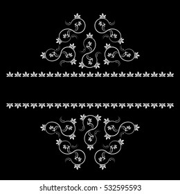 Frame with monograms for design and decorate. Vector Illustration.