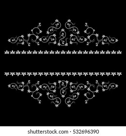 Frame with monograms for design and decorate. Vector Illustration.