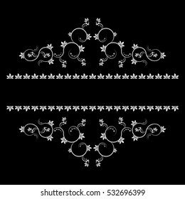 Frame with monograms for design and decorate. Vector Illustration.