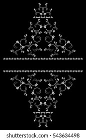 Frame with monograms for design and decorate. Vector Illustration.