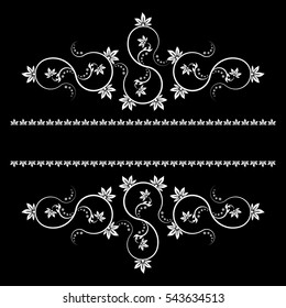Frame with monograms for design and decorate. Vector Illustration.