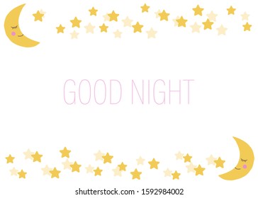 Frame of moon and stars