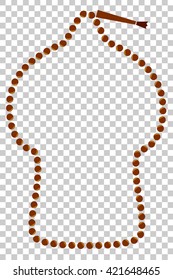 Frame - Mosque Shape Prayer Beads 
