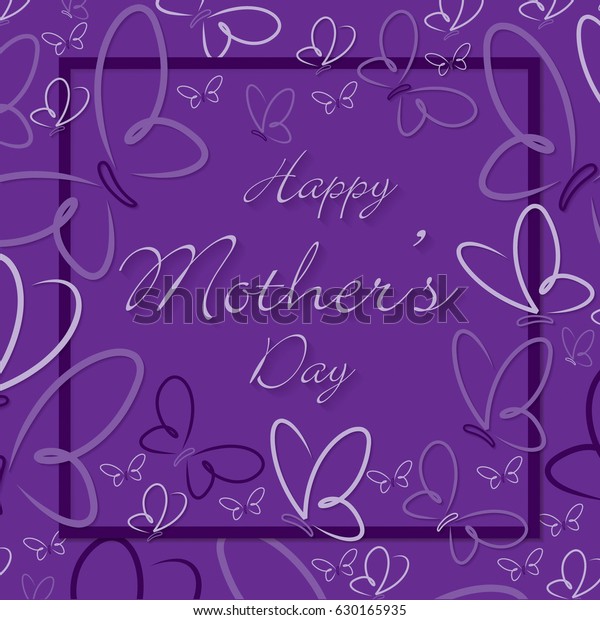 Frame Mothers Day Butterfly Card Format Stock Vector Royalty Free 630165935 Shutterstock