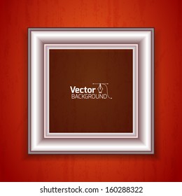 Frame mount on the red wall background