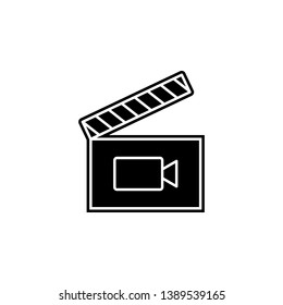frame movie, clapperboard icon. Simple glyph, flat vector of Cinema icons for UI and UX, website or mobile application