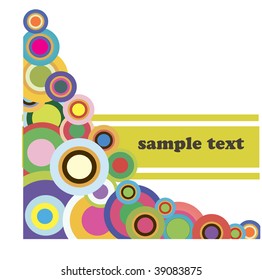  Frame with multicolored circles. Vector illustration