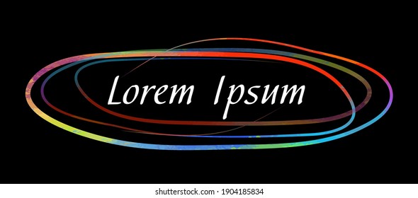 frame is multicolored from the lines. Vector illustration