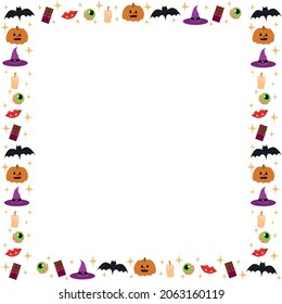 Frame of multiple halloween itens 