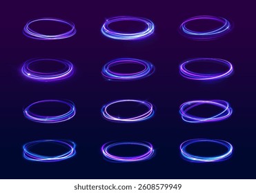 Frame neon circle yellow blue black green vibrant banner abstract three-dimensional advertising background collection colourful cosmic dark dynamic empty futuristic geometric glow
