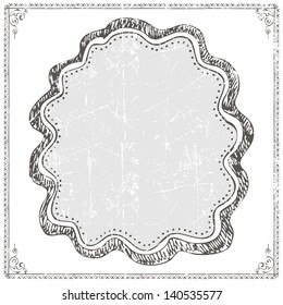 frame new striking hand drawn draw frame vector design beneficial for any project where a touching of human sense is required frame white star black border old older ornate whirl mature fashioned fres