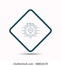 Frame for a newborn baby icon