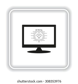 Frame for a newborn baby. icon. vector design