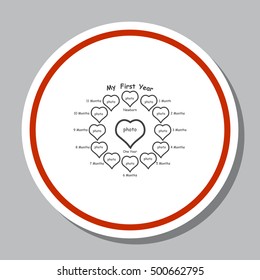 Frame for a Newborn Baby Icon Vector