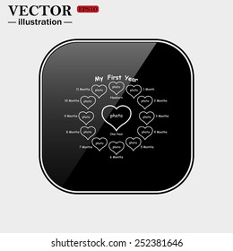Frame for a newborn baby, vector, EPS 10
