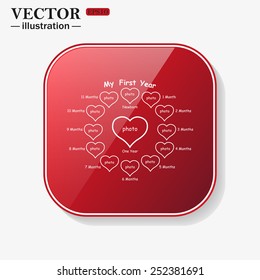 Frame for a newborn baby, vector, EPS 10