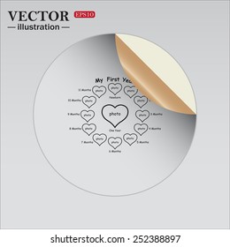 Frame for a newborn baby, vector, EPS 10