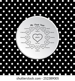 Frame for a newborn baby, vector, EPS 10
