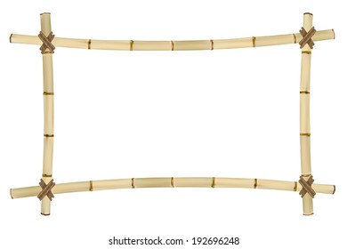 Frame of old bamboo sticks. Vector illustration