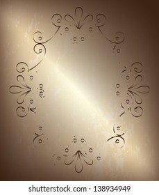 frame old over bronze background vector illustration