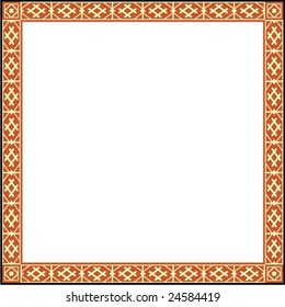 Frame with old Russian traditional ornament, vector illustration