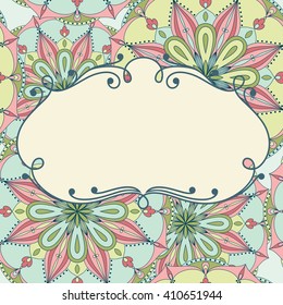 frame on the background of the mandala. Design element for art.