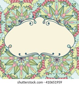 frame on the background of the mandala. Design element for art.