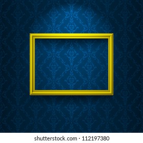 Frame on the blue wall