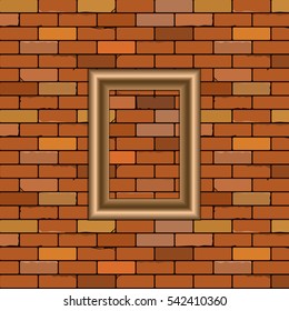 Frame on brick wall