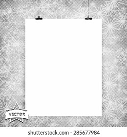 Frame on brick wall - vector