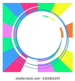 Frame on bright background decor