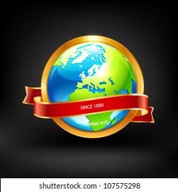 Frame on dark background. Vector