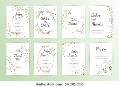 Cadre sur fond floral. Invitation De Mariage, Design de carte moderne. impression d'image géométrique dorée. eps10.