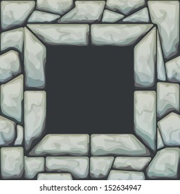 frame on grey stone seamless pattern