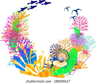 Frame on the marine theme