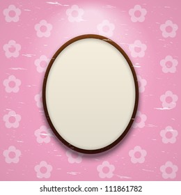 Frame on pink wall