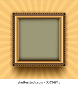 frame on a retro background